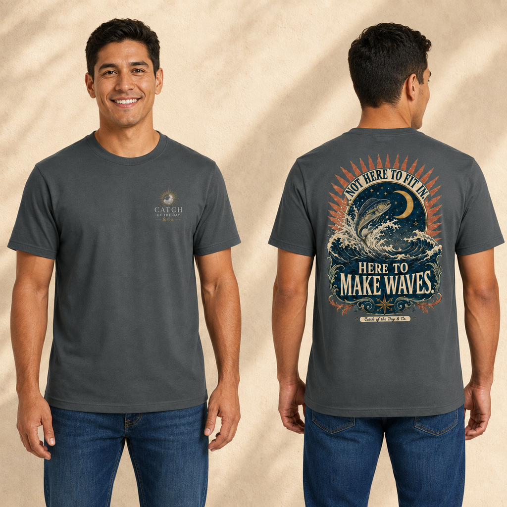Here to Make Waves Recycled Cotton Tee