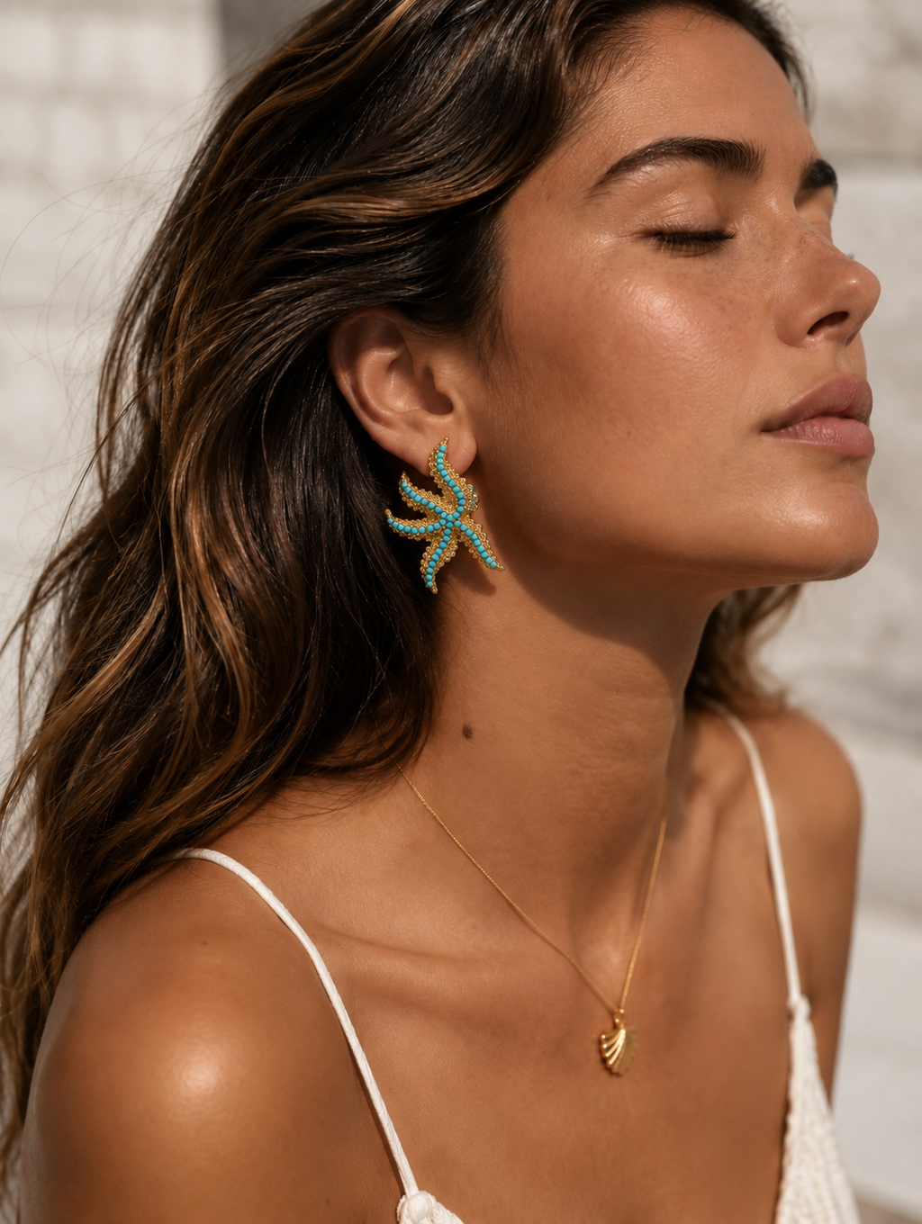 Estela Turquoise Starfish Earrings