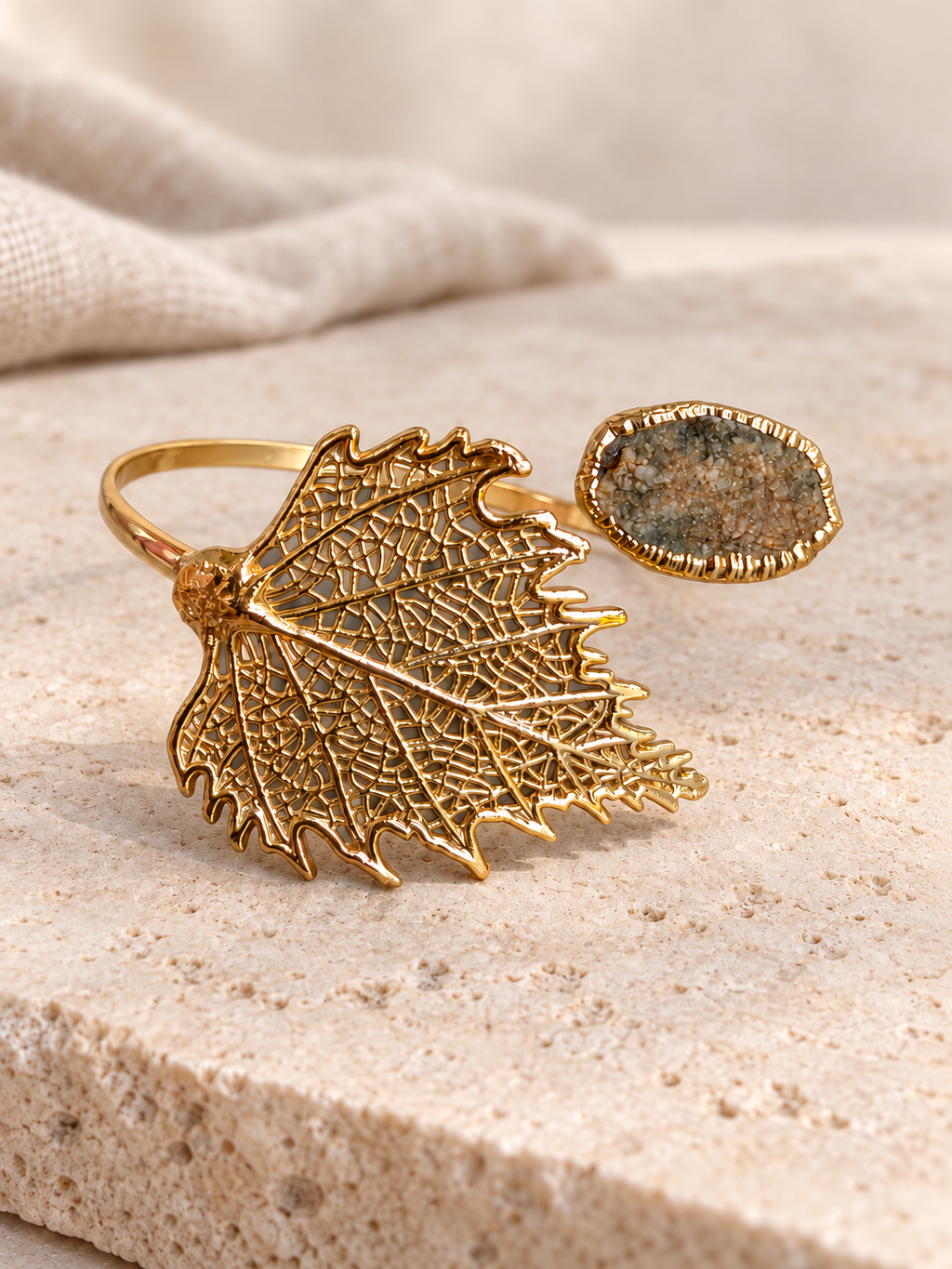 The Gilded Leaf Cuff