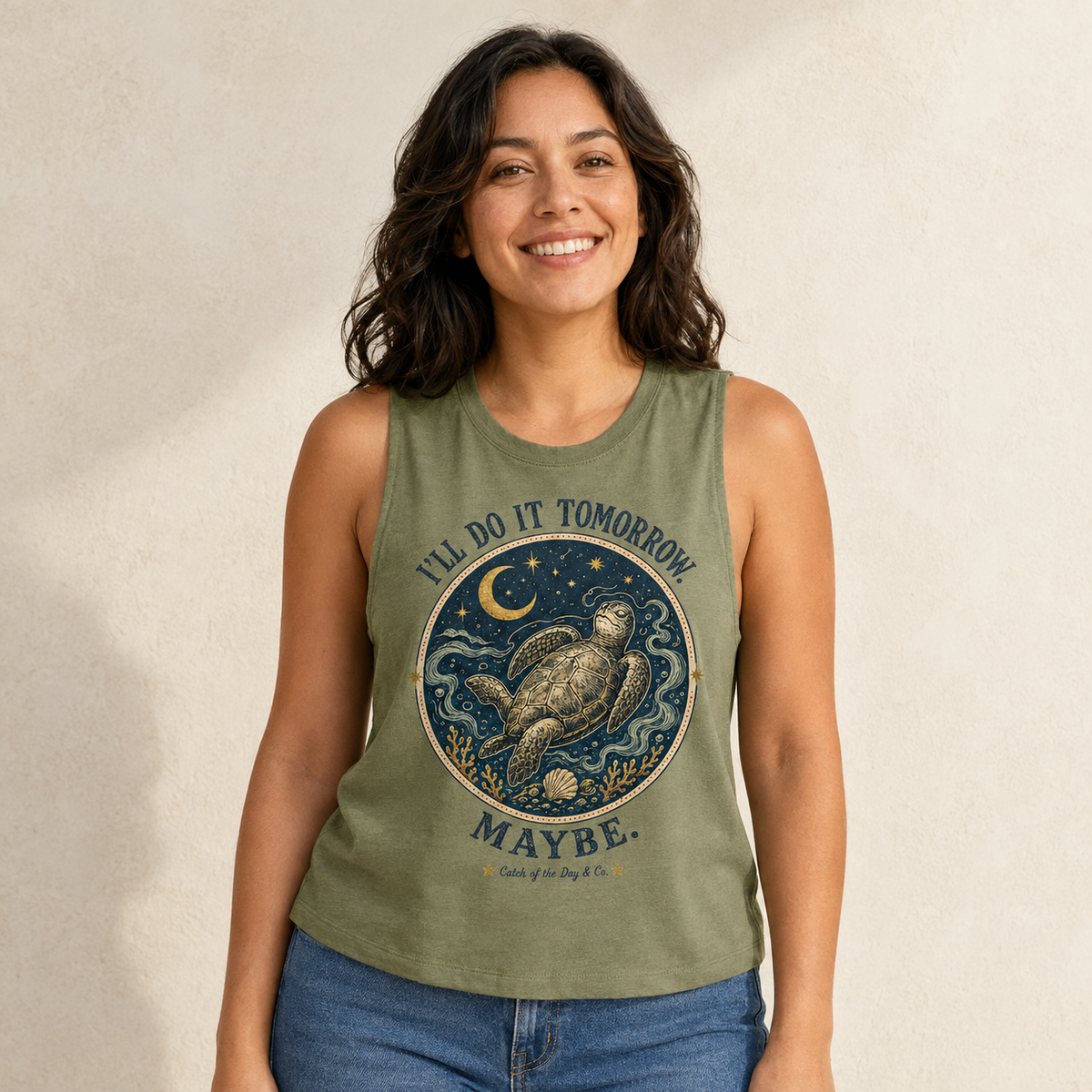 Women’s Tri-Blend Muscle Tank- I'll do it tomorrow, Maybe