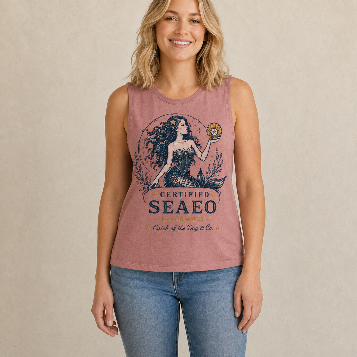 Women’s Tri-Blend Muscle Tank- Certified SEAO