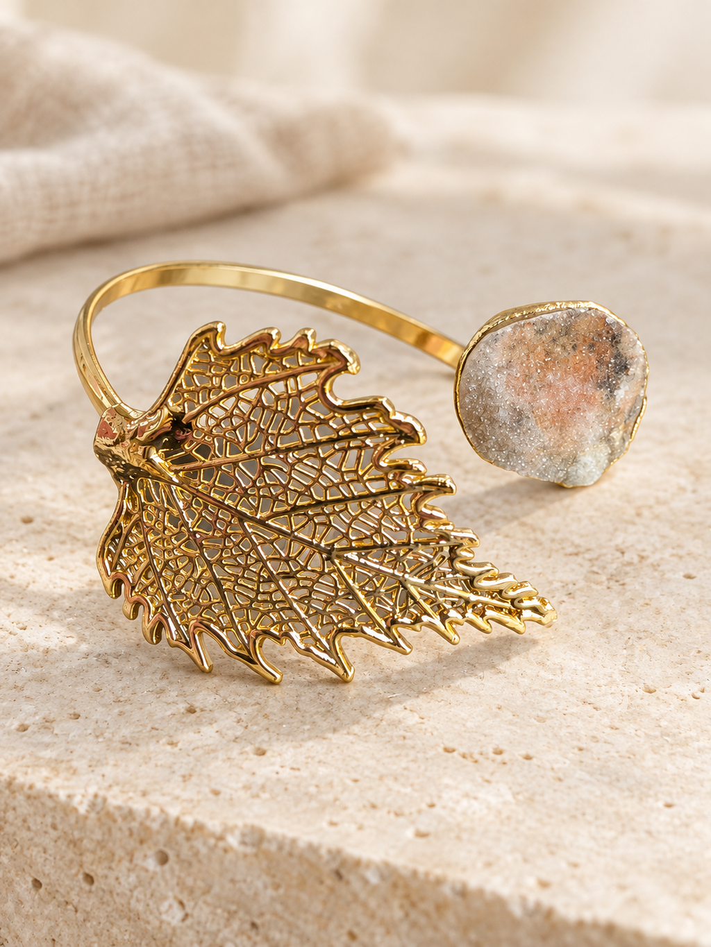 The Gilded Leaf Cuff