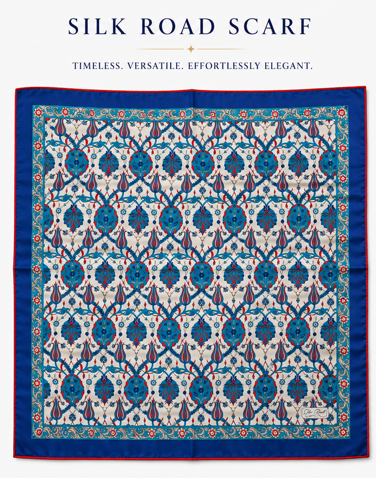 Iznik Bloom Silk Scarf