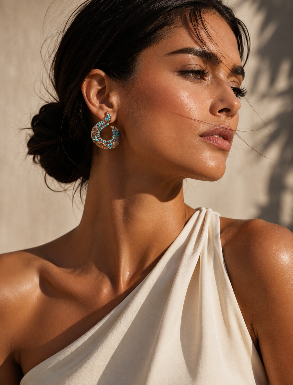 Azure Crescent Earrings