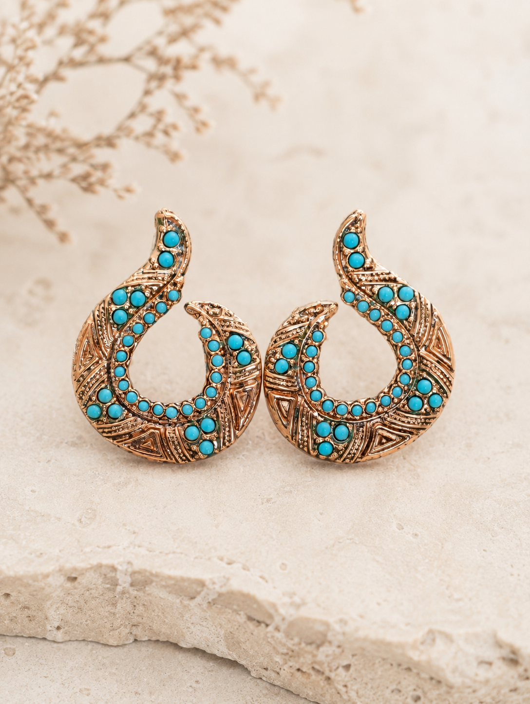 Azure Crescent Earrings