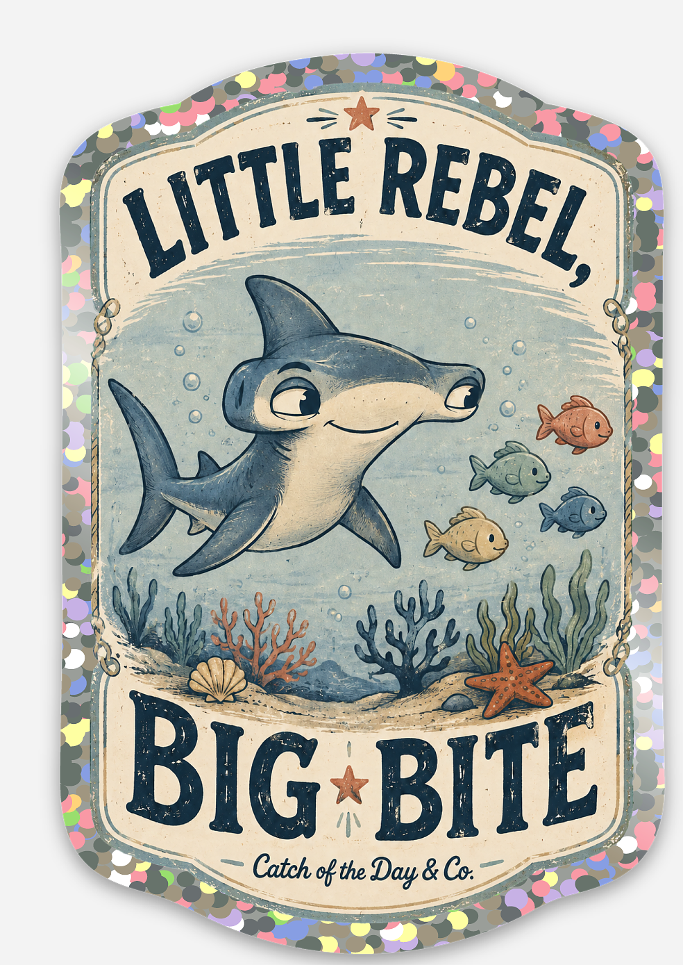 Little Rebel, Big Bite Sticker