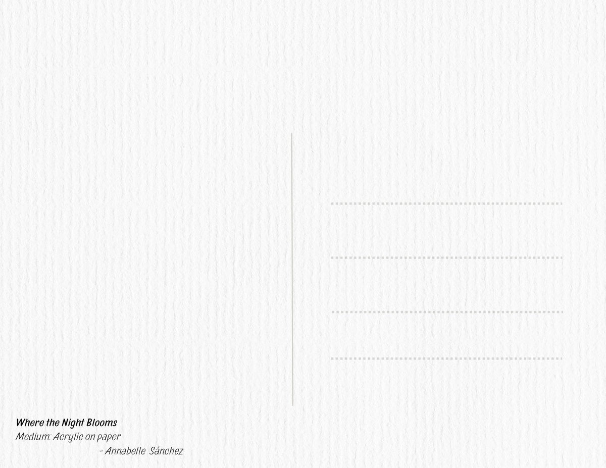 Where The Night Blooms- Postcard (Matte Large 7.1x5.5in)